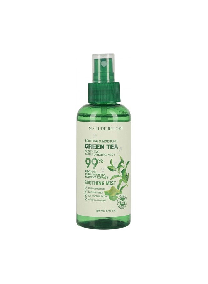 NATURE REPORT Soothing & Moisture Gel Mist GREEN TEA 