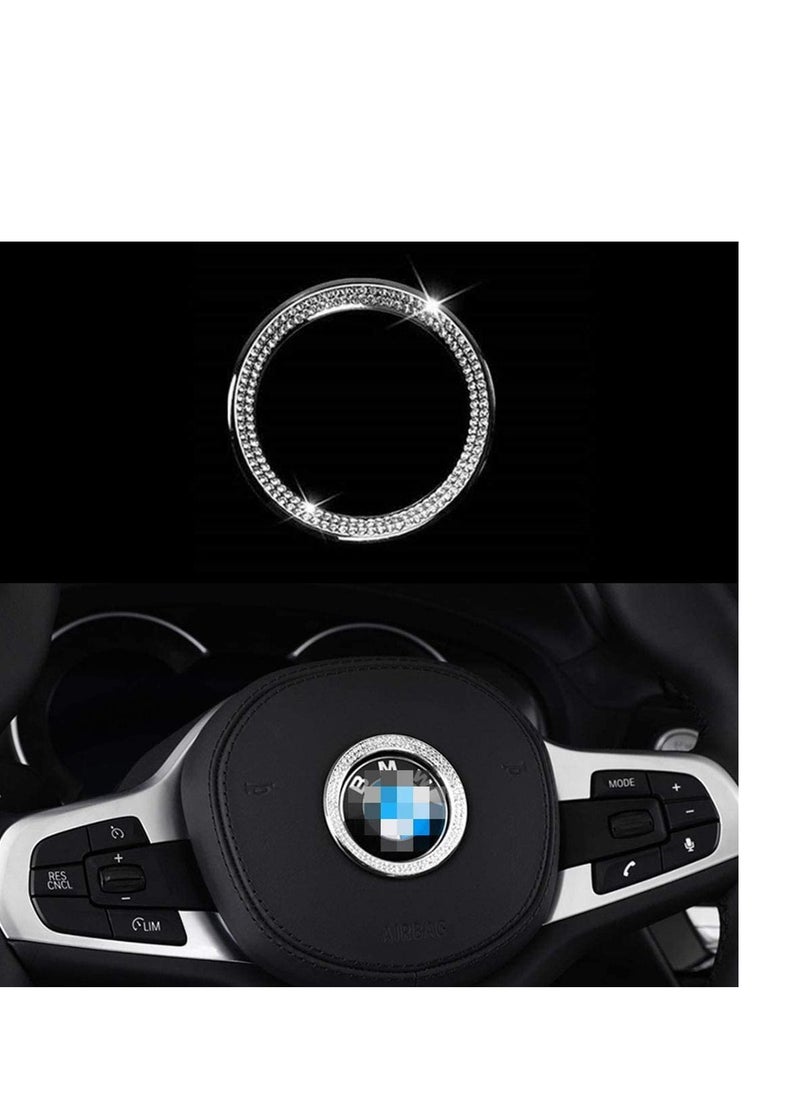 واي آند دي عجلة القيادة مرصعة بالماس لتزيين أغطية شعار السيارة الداخلية القياسية لملحقات BMW سلسلة الديكورات X3 X5 E30 E36 E34 E39 F30 F34 F36 F15 G01 G30 G31  - Image 1