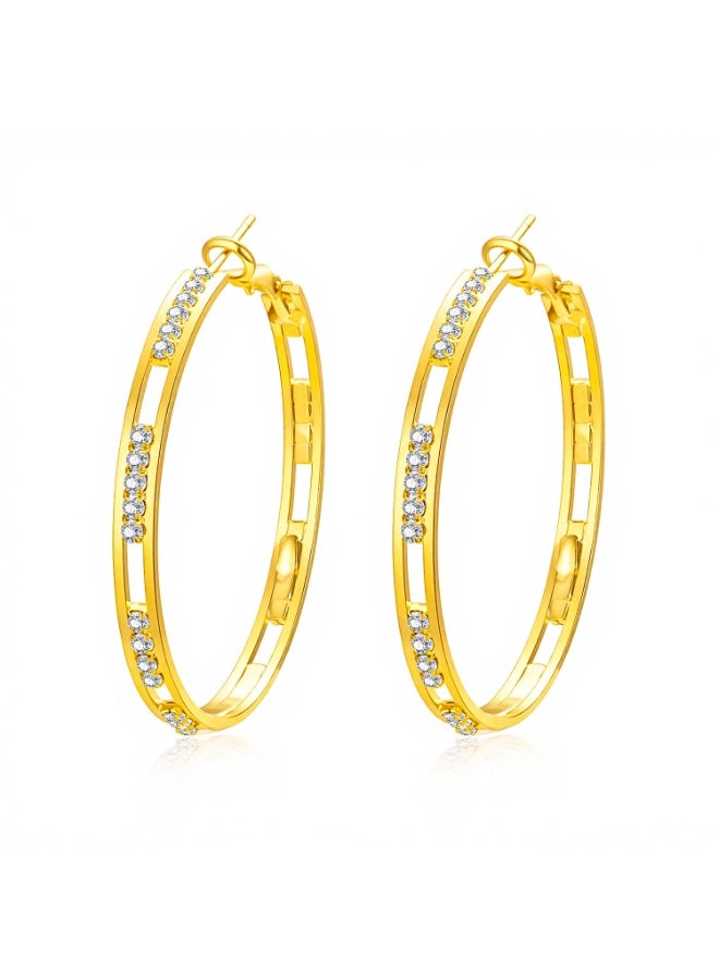 MTZ Women's Hoop Earrings, Lightweight Hypoallergenic Gold/Silver Circle Earrings for Daily Wear - Image 1