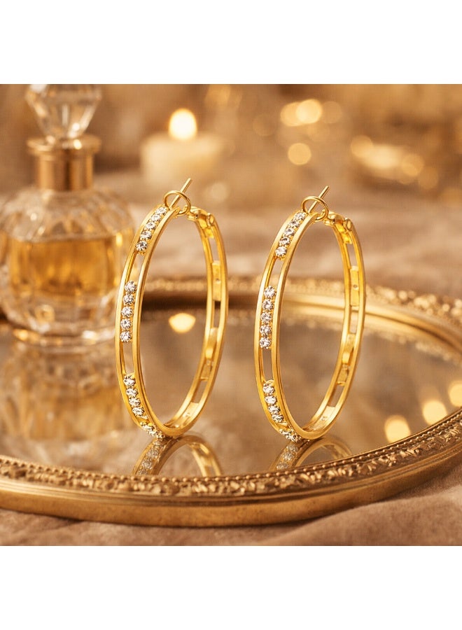 MTZ Women's Hoop Earrings, Lightweight Hypoallergenic Gold/Silver Circle Earrings for Daily Wear - Image 3
