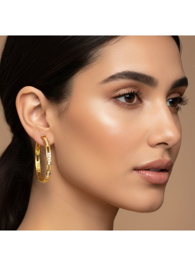 MTZ Women's Hoop Earrings, Lightweight Hypoallergenic Gold/Silver Circle Earrings for Daily Wear - Image 4