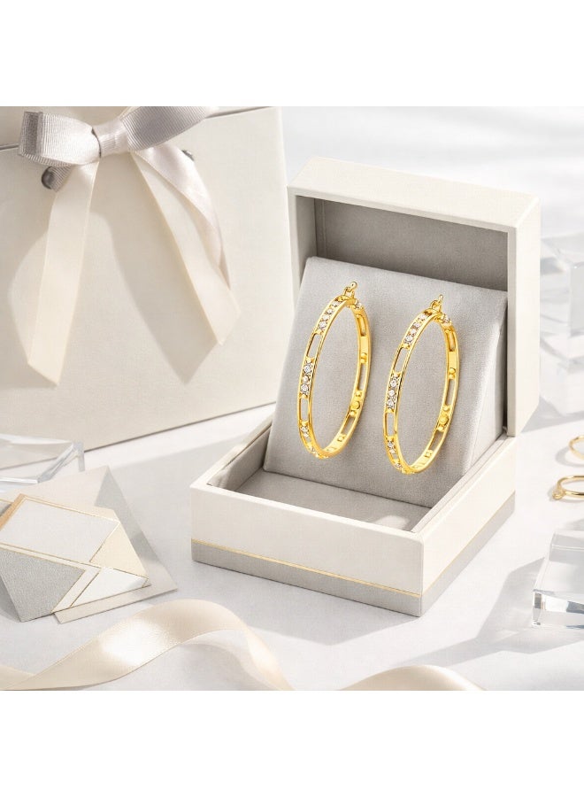 MTZ Women's Hoop Earrings, Lightweight Hypoallergenic Gold/Silver Circle Earrings for Daily Wear - Image 5