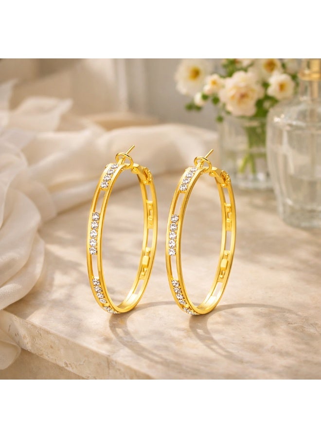 MTZ Women's Hoop Earrings, Lightweight Hypoallergenic Gold/Silver Circle Earrings for Daily Wear - Image 2