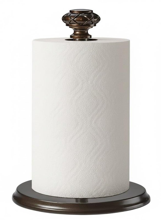 HOLDN’ STORAGE Paper Towel Holder - Decorative Freestanding Kitchen Countertop Stand Dispenser - Non-Slip Base, Sturdy, Durable and Heavy Duty, Fits Regular & Jumbo Paper Towel Rolls, Oil Rubbed Bronze Finish - Image 1