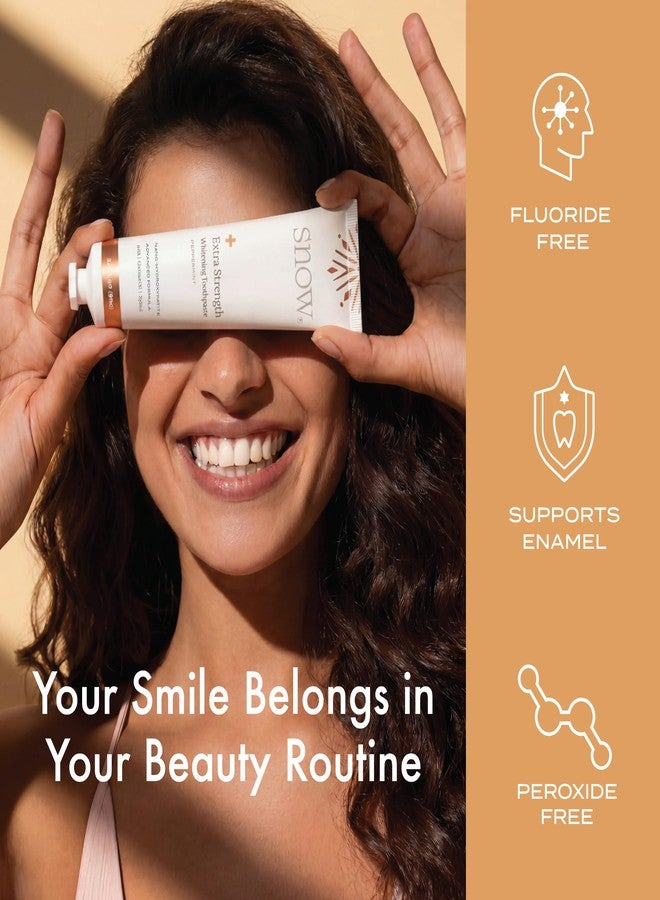 SNOW Extra Strength Teeth Whitening Toothpaste | Nano-Hydroxyapatite Xylitol and Coconut Oil | Helps Visibly Lift Surface Stains | Fluoride Free SLS Free | Peppermint 3.4 oz - Image 3