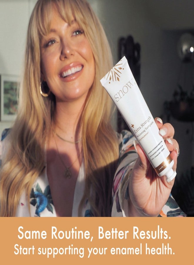 SNOW Extra Strength Teeth Whitening Toothpaste | Nano-Hydroxyapatite Xylitol and Coconut Oil | Helps Visibly Lift Surface Stains | Fluoride Free SLS Free | Peppermint 3.4 oz - Image 4