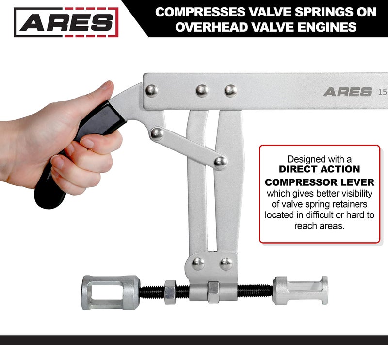 ARES 15017 - Valve Spring Compressor - Compresses Valve Springs on Overhead Valve Engines - Direct Action Compressor Lever Gives Better Visibility During Compression - Image 3