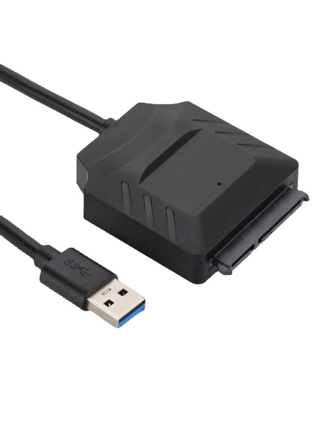 USB3.0 To SATA Easy Drive Cable Suitable For 2.5-inch Solid State Disk Connector 12V Power Supply-Color:Black - Image 2