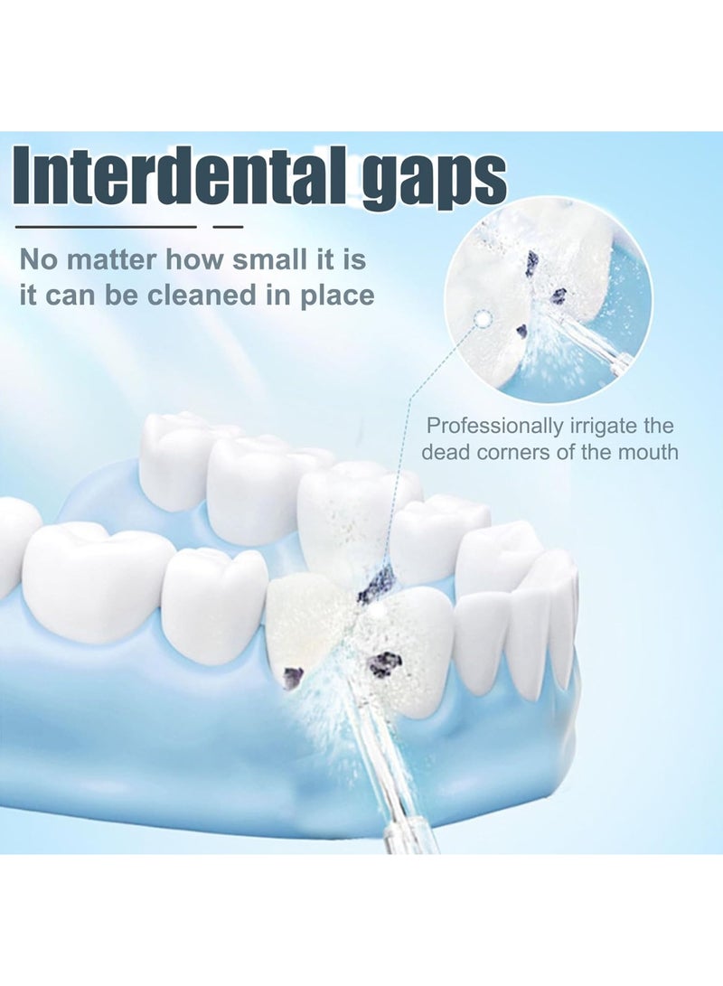 عربست طقم خيط تنظيف الأسنان الكهربائي، يحتوي على خيط تنظيف الأسنان الكهربائي المائي المحمول للأسنان وخيط تنظيف الأسنان القابل لإعادة الشحن ， مع خزان مياه تلسكوبي، خيط تنظيف الأسنان المقاوم للماء IPX7 (أبيض) - Image 3