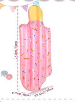 General Adult water ice cream ice cream floating row floating bed single inflatable floating bed floating lounger floating air 196X86CM  - Image 2