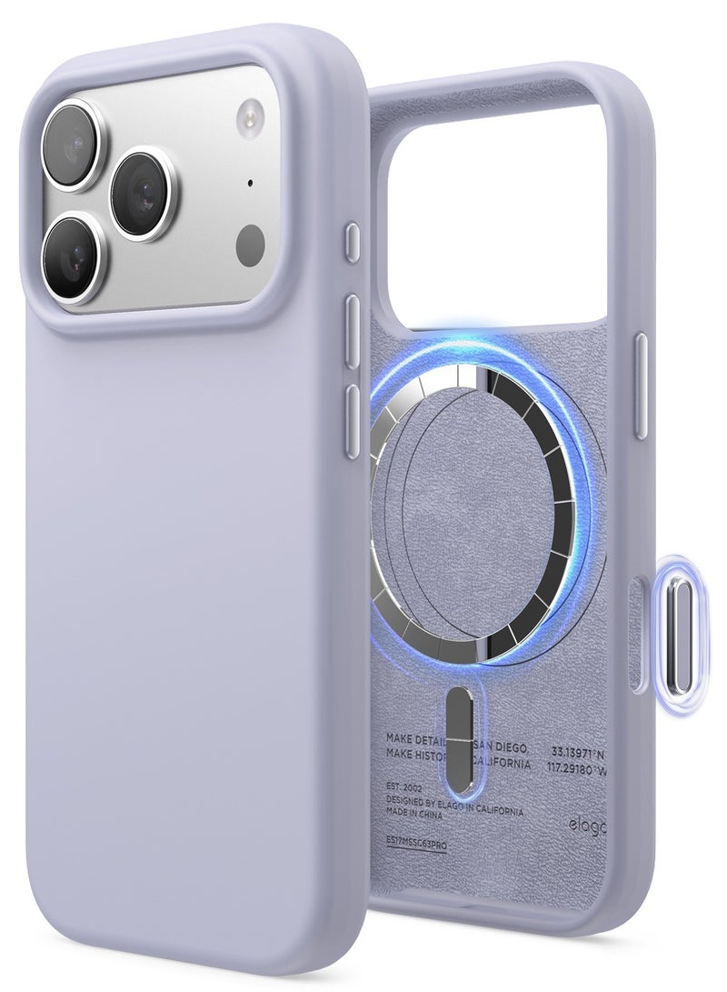 Elago Magnetic Liquid Silicone for iPhone 17 Pro case cover [Camera Control Button Cover] compatible with MagSafe Shockproof - Purple - Image 1