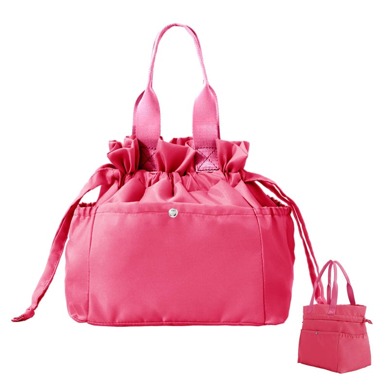 MEXS Lunch Bag for Women Reusable Drawstring Insulated Lunch Box Stain-Resistant Large Cinch Closure Lunch Bags for Work Office - Image 1