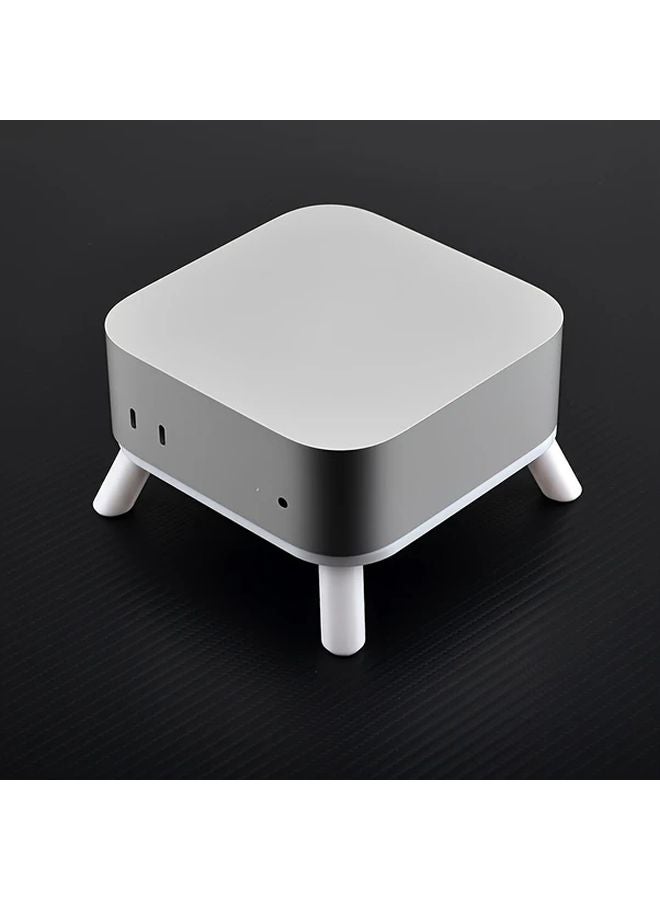 White Mac Mini M4 Radiator Heightening Stand Minimalist Design - Image 2