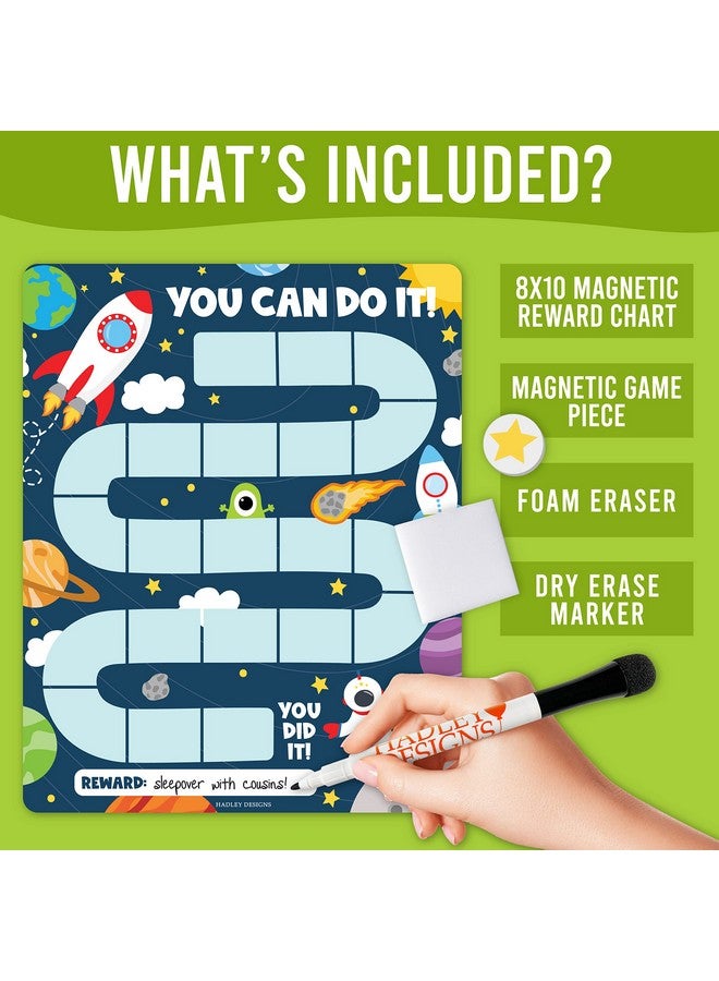 Hadley Designs Space Reward Chart For Kids Behavior Chart For Home - Kids Reward Chart Magnetic Responsibility Chart For Kids, Toddler Reward Chart For Toddlers 2-4 Years, Good Behavior Chart For Kids At Home - Image 4