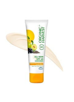 Organic Harvest Sunscreen SPF 60 For All Skin Type | For Women & Men with Blue Light Technology, Protects From Harmful UVA & UVB Rays | Quick Absorb, Hydrates Skin | 100% American Certified Organic, S  - Image 1