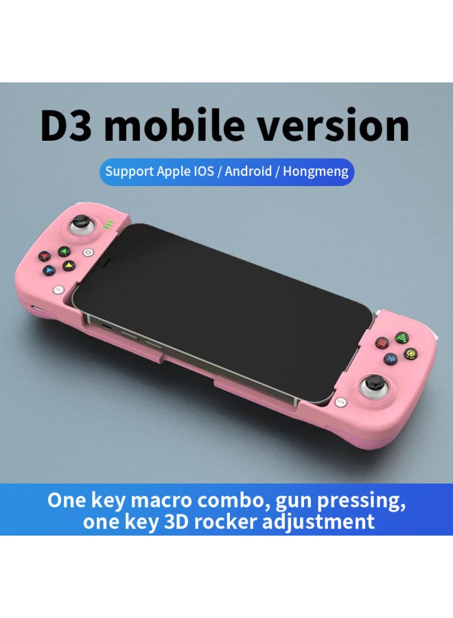 Beauenty D3 Wireless Mobile Phone Game Handle Bluetooth 5.0 Android Ios Direct Connect MFI Bluetooth Stretch Game Handle Eat Chicken-Product Color:Pink - Image 1