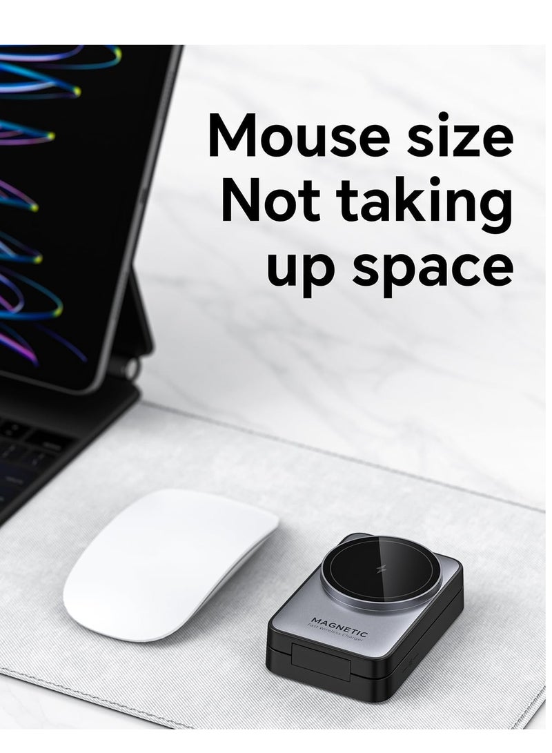 3-in-1 Wireless Charger Cradle Night Light Foldable Compatible with Magsafe Chargers and iPhone 16/15/14/13/12 Apple Watch and AirPods  - Image 2