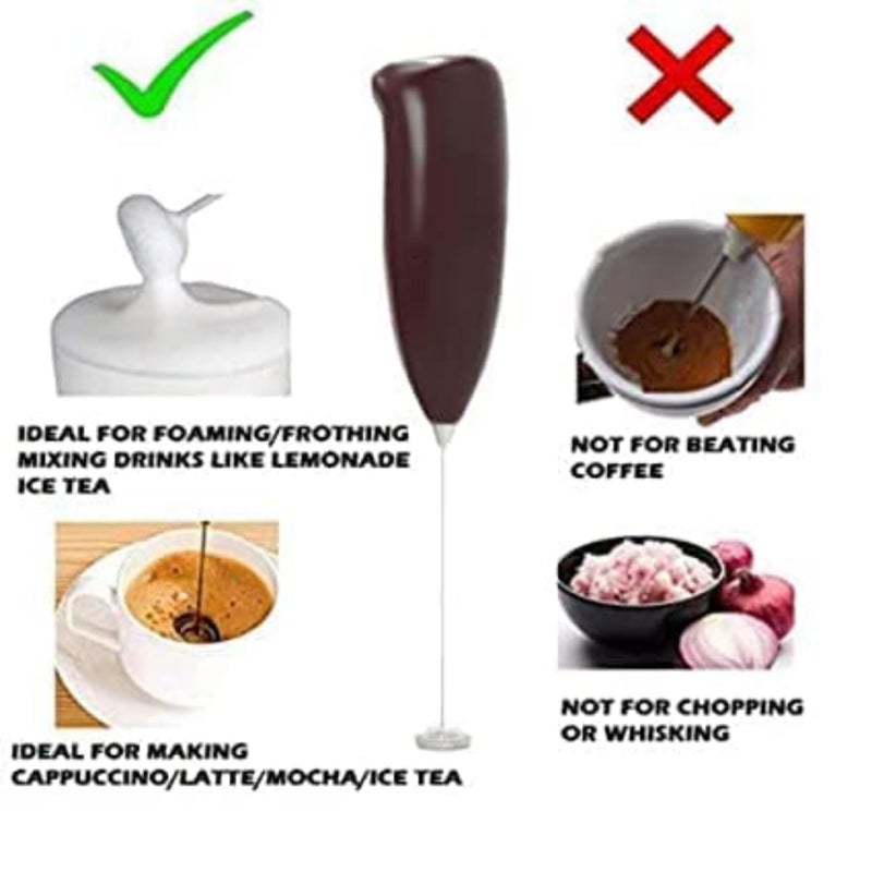 KhuHap Coffee Blender Mini HighPerformance Handheld Frother for Espresso Cappuccino Milkshakes and Frothy Drinks Battery Operated Compact Stainless Steel Design Pack of 1 Multicolor - Image 5