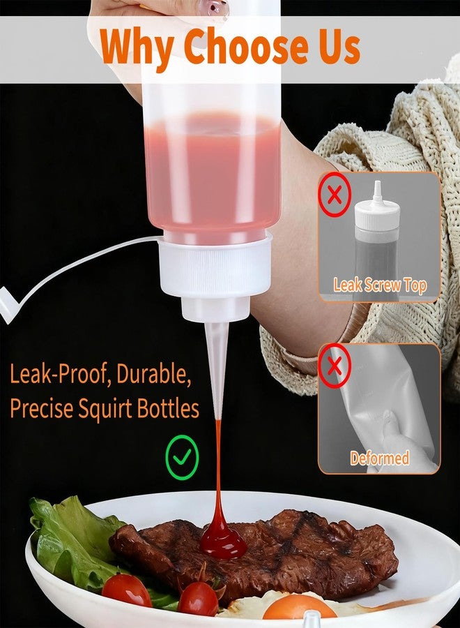 Fevbcnrj Squirt Bottles Compatible with Blackstone Grill - 16 OZ Empty Squeeze Bottles with Cap, Non-Leakage, Squeeze Bottle for Water, Oil, Sauces, BBQ Griddle Accessories for Cooking and Basting, 3 Pack - Image 4