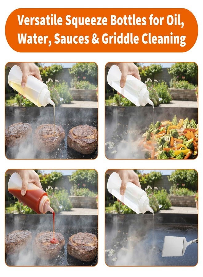 Fevbcnrj Squirt Bottles Compatible with Blackstone Grill - 16 OZ Empty Squeeze Bottles with Cap, Non-Leakage, Squeeze Bottle for Water, Oil, Sauces, BBQ Griddle Accessories for Cooking and Basting, 3 Pack - Image 5