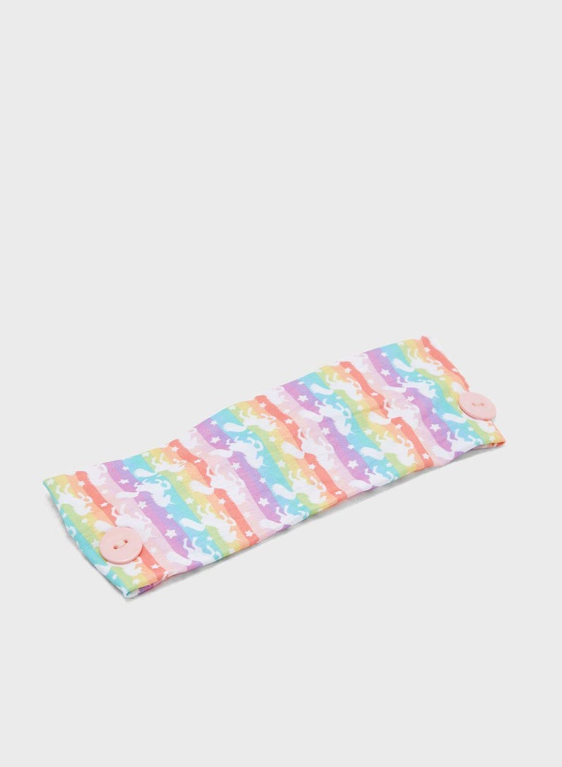 Claires Kids Printed Bow Headband  - Image 1