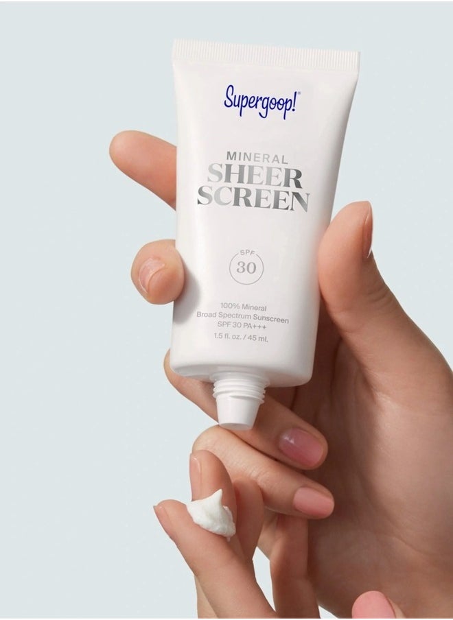 Supergoop! - Supergoop! Sheerscreen Sunscreen SPF 30 (20ml) – Ultra-Light, Invisible Broad-Spectrum Protection for Face with Hydrating, Antioxidant-Rich Formula, Perfect for Daily Use - Image 1