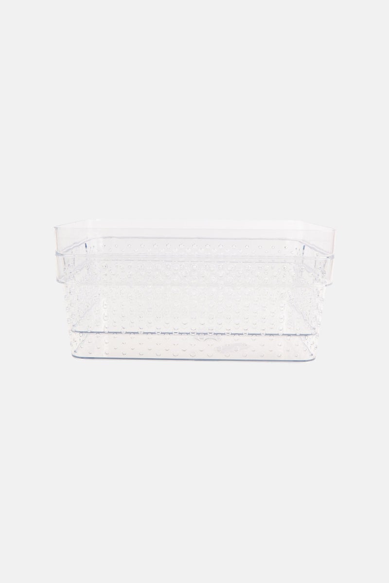 Kenton Grey 2 Piece Set Multi Purpose Storage Bin, Transparent - Image 1