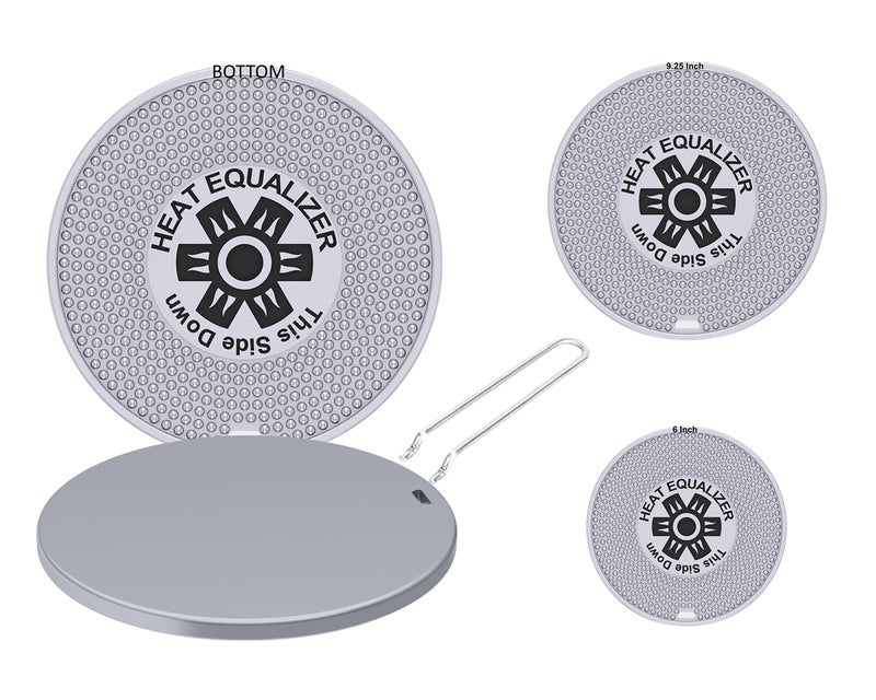 Heat Equalizer Set of 3 Heat EqualizerHeat Diffuser for Gas Stoves 68925 inch Commercial grade High Polish  Aluminum  Copper Alloy Hot Plate for Even CookingBurner Cover  Simmer Plate 