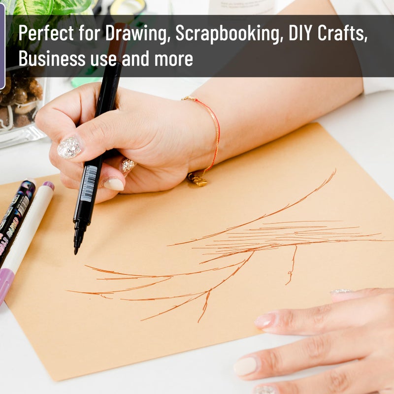 Mr. Pen - 8.5" x 11" Kraft Paper Sheets - Pack of 50 Brown Printer Paper - Image 5