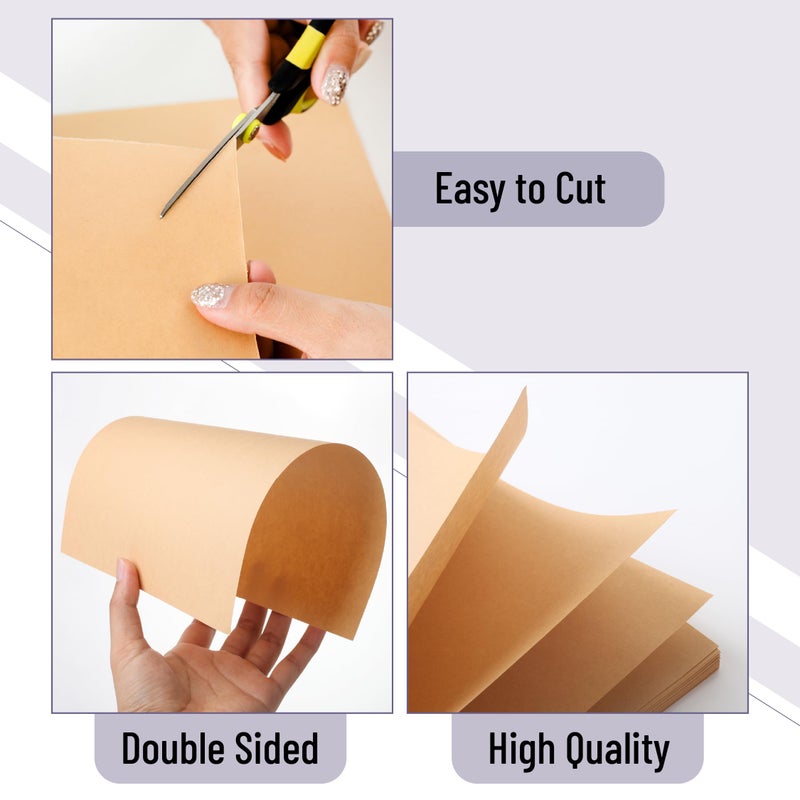 Mr. Pen - 8.5" x 11" Kraft Paper Sheets - Pack of 50 Brown Printer Paper - Image 3
