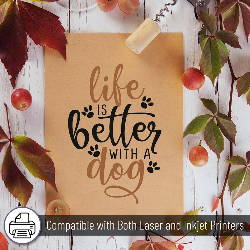 Mr. Pen - 8.5" x 11" Kraft Paper Sheets - Pack of 50 Brown Printer Paper - Image 4
