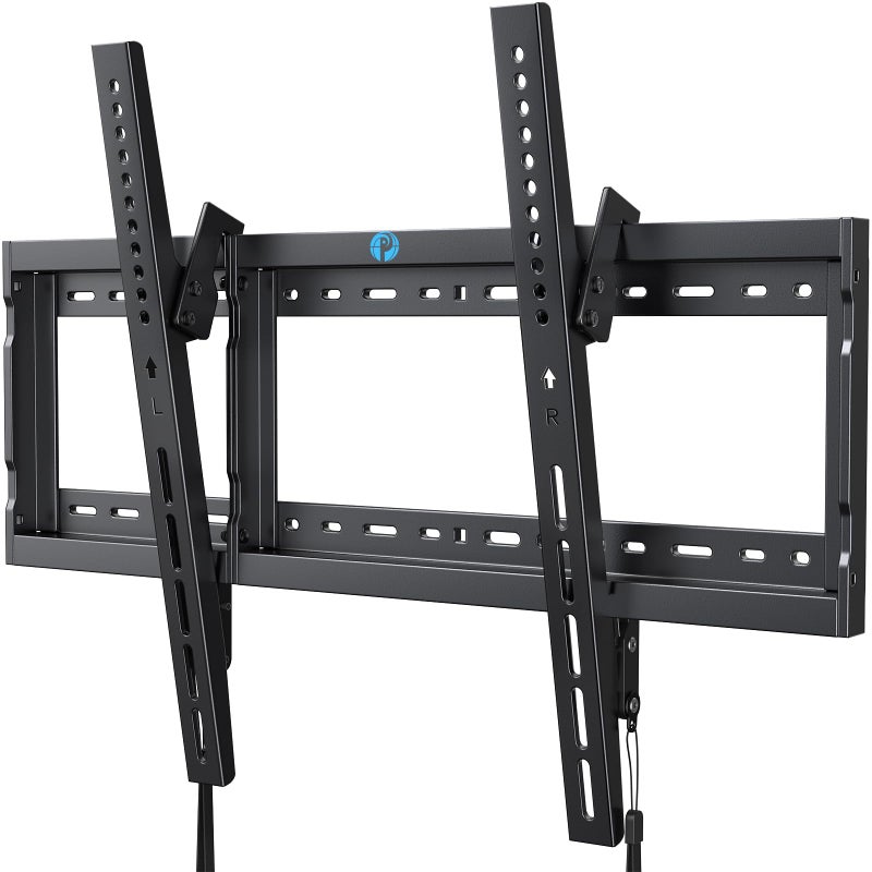 Pipishell Tilt TV Wall Mount Bracket Low Profile for Most 37-85 Inch LED LCD OLED Plasma Flat Curved TVs, Large Tilting Mount Fits 16"-24" Wood Studs Max VESA 600x400mm Holds up to 132lbs - Image 1