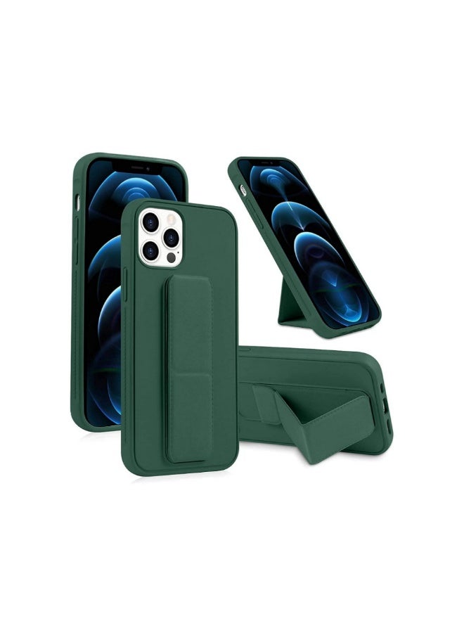 ACLIX iPhone 15 Pro Case 6.1 Inch with Magnetic Stand Holder Premium Silicone Vertical and Horizontal Hand Strap Grip Multi Stand Car Mount Kickstand Case Finger Strap Cover - Image 1