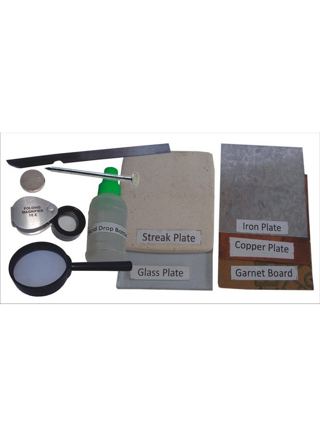 Rocksmins Rocks Science Activity Kit RO20ACWB in Wooden Box with Testing Tools Worksheet Rocks Minerals Puzzle 7 Sheets Set of 20 Handpicked Natural Rocks Specimens in Storage Tray for geology - Image 2