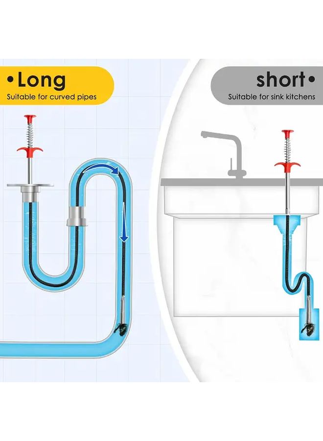 78 74inch Manual Drain Cleaner Tool with 4 Gripping Claws Rotating Mechanism for Kitchen Bathroom Shower Bathtub Toilet Clogs - Image 5