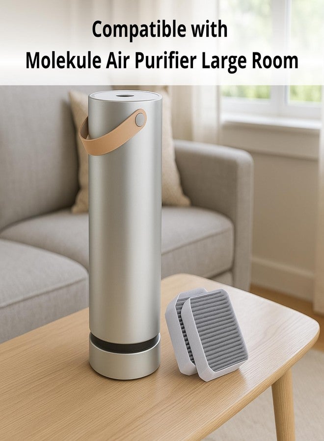 Nispira 2-in-1 Carbon Pre Filter Replacement For Air Purifier | Compatible with Molekule Large Room | Remove Smoke, Dust, Big Particle | 2 Pack - Image 3