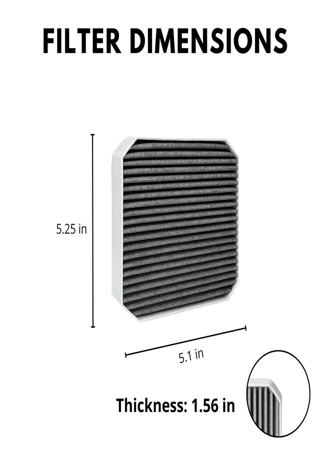 Nispira 2-in-1 Carbon Pre Filter Replacement For Air Purifier | Compatible with Molekule Large Room | Remove Smoke, Dust, Big Particle | 2 Pack - Image 2