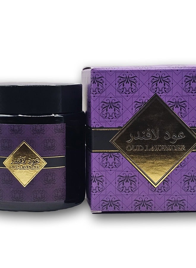 Misnad Oud Lavender Bakhoor Arabic Dukhoon Incense Premium Oud Chips 40gm - Image 1