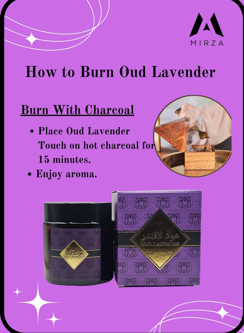 Misnad Oud Lavender Bakhoor Arabic Dukhoon Incense Premium Oud Chips 40gm - Image 5