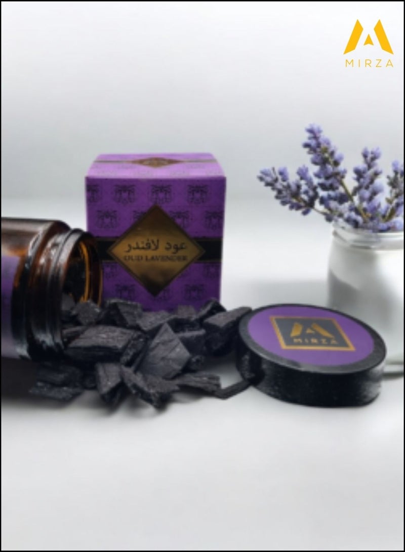 Misnad Oud Lavender Bakhoor Arabic Dukhoon Incense Premium Oud Chips 40gm - Image 4