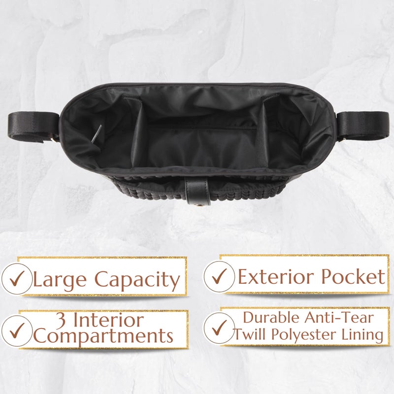 SEWBOO Universal Baby Stroller Organizer,Diaper Caddy Organizer with Adjustable Straps to Fits Nearly Any Strollers - Image 4