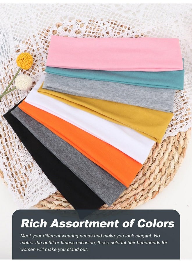 DRESHOW 8 Pack Sports Headbands For Women Nonslip Stretchy Fashion Hair Band Soft Hair Accessories For Daily Wear Workout Yoga Running  - Image 4