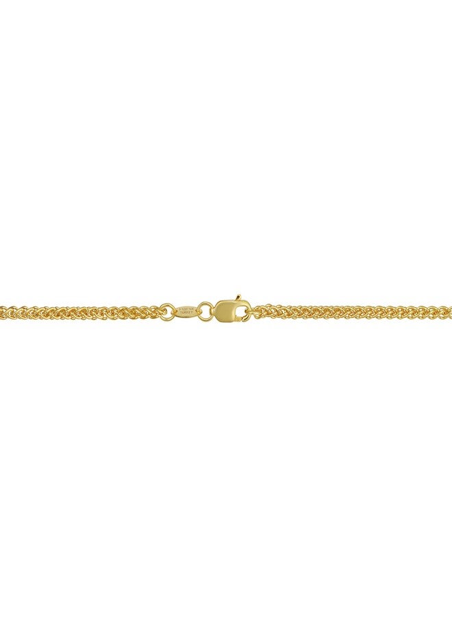 Kooljewelry 14k Yellow Gold Filled 2.5 mm Round Wheat Chain Bracelet (8.5 inch) - Image 2