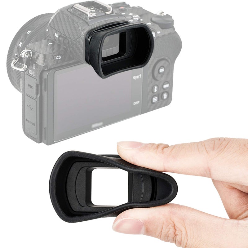 Fotasy JJC KIWIFOTOS Ergonomic Long Camera Eyecup for Nikon Z50, Nikon Z50 Eye Cup, Z50 Eye Piece viewfinder, Replaces Nikon DK-30 Eyecup, Soft Silicone, 49.9X33.1X21.9mm - Image 1