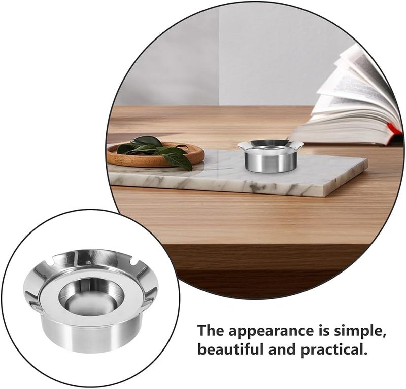 Stainless Steel Smokeless Ashtray Nordic Minimalist Portable Ash Holder Indoor Outdoor - Image 4