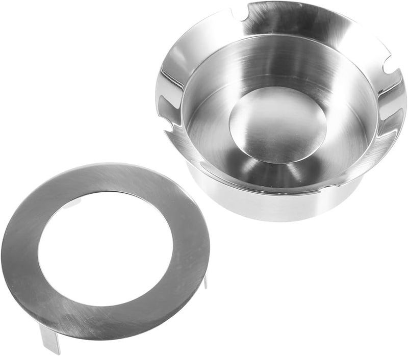 Stainless Steel Smokeless Ashtray Nordic Minimalist Portable Ash Holder Indoor Outdoor - Image 1