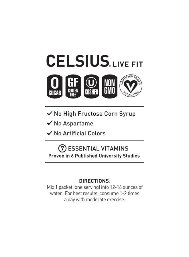 CELSIUS مشروب الطاقة بنكهة التوت البري والليمون، خالي من السكر (14 عود في العبوة) - Image 4