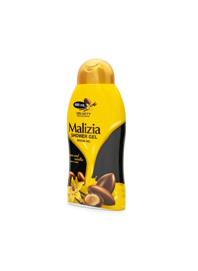 Malizia جل استحمام للجسم للجنسين - أرغان وفانيليا 400 مل - Image 3