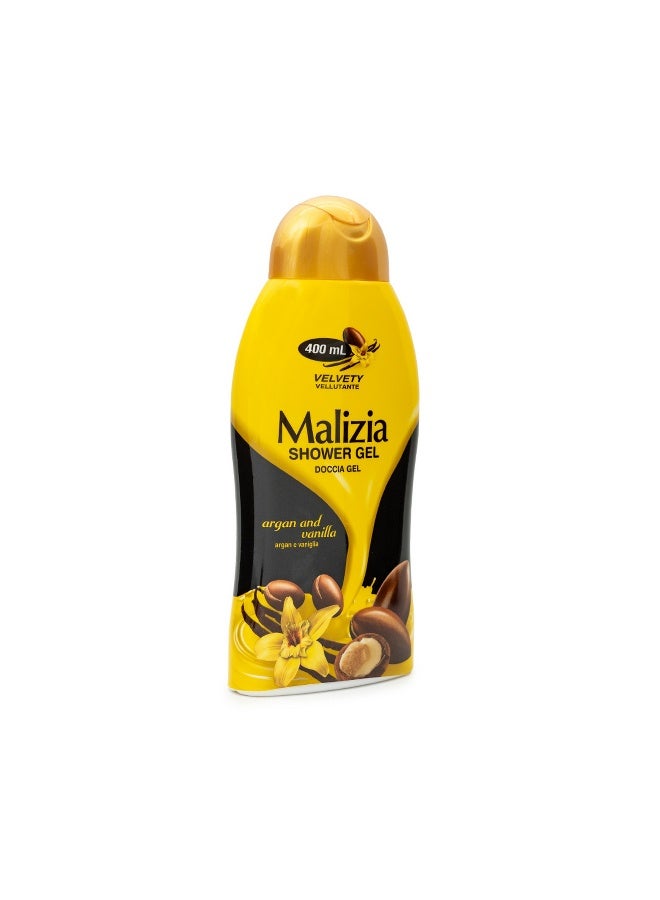 Malizia جل استحمام للجسم للجنسين - أرغان وفانيليا 400 مل - Image 2