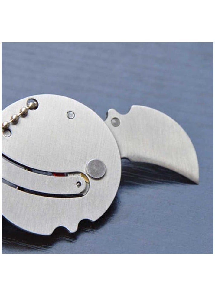 ارواق سكين صغير محمول قابل للطي للعملات المعدنية EDC أداة حمل جيب صغير سلسلة مفاتيح معلقة بقاء في الهواء الطلق أزرق - Image 3